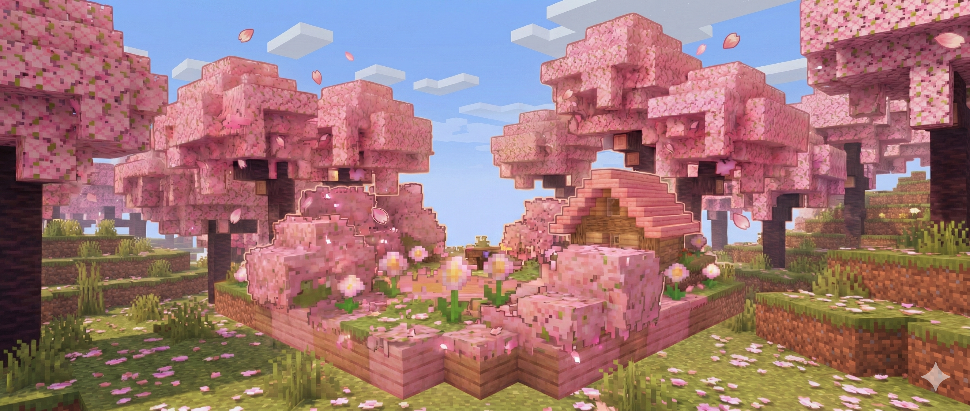 HuzzSMP Cherry Blossom Minecraft Server Background
