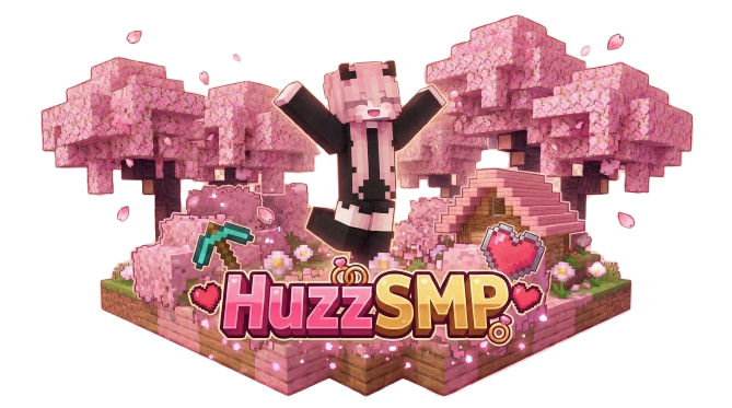 HuzzSMP Cherry Blossom Minecraft Server Logo